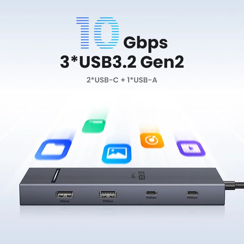 USB C Hub 10 In 1 With 4K60Hz HDMIPort PowerDelivery