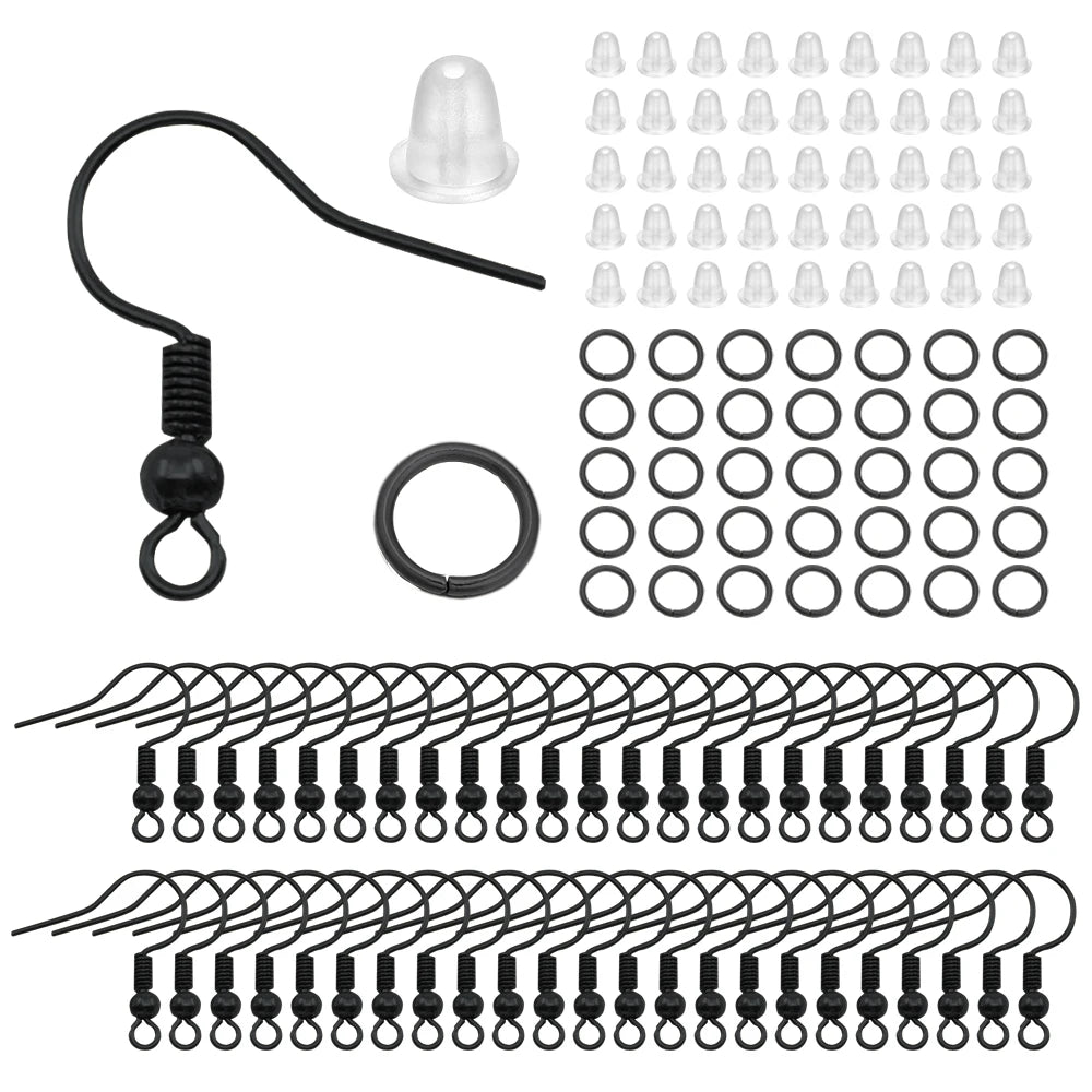 300Pc Hypoallergenic Earring Hooks Mix Color DIY Kit - Smarsty