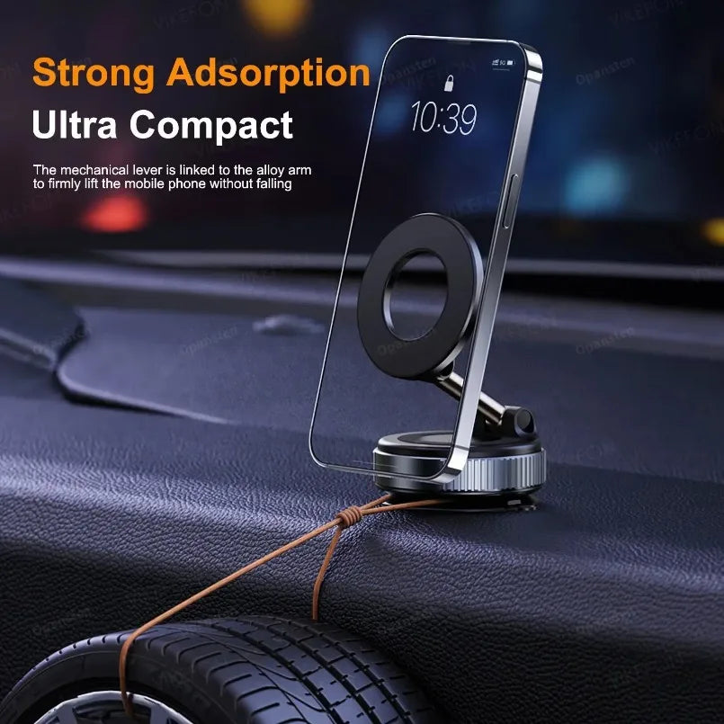 Magnetic Car Phone Holder 360 Rotation Vacuum Suction - Smarsty