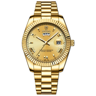 BINBOND Men's Waterproof Quartz Watch with Luminous Features - Smarsty