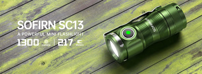 Sofirn Mini SC13 SST40 LED 1300lm Tactical 18350 Rechargeable Flashlight 6000K Keychain Emergency Torch Led Light with Magnetic - Smarsty
