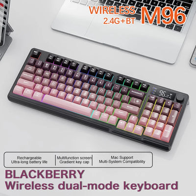 Wireless Keyboard With Screen Bluetooth Multi Device Linking - Smarsty