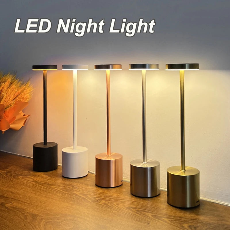 Rechargeable Alloy Cordless LED Table Lamp for Ambiance - Smarsty