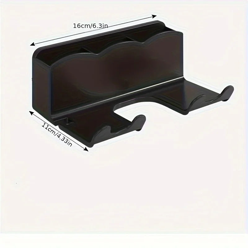 1pc Hair dryer storage rack, non perforated bathroom wall mounted bracket, bathroom air duct storage - Smarsty