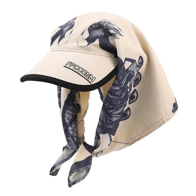 Women Printed Sunscreen Baseball Cap Sun Protection Packable - Smarsty