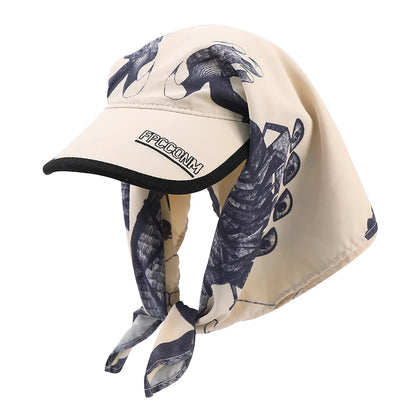 Women Printed Sunscreen Baseball Cap Sun Protection Packable - Smarsty