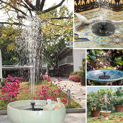 Solar Fountain Pump with Six Nozzles for Garden Decor - Smarsty