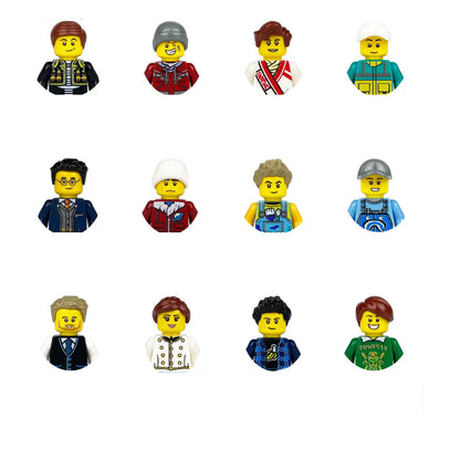 building blocks action doll mini city figures toys girls soldiers policeman robot worker fireman farmer cook movie characters