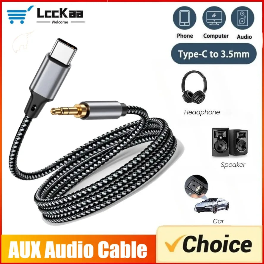 USB Type C to 3.5mm Aux Audio Adapter for High Fidelity Sound - Smarsty