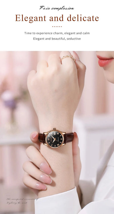 OLEVS Women's Luxury Waterproof Automatic Wristwatch - Smarsty