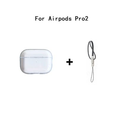 Clear Shockproof TPU Earphone Case with Lanyard - Smarsty