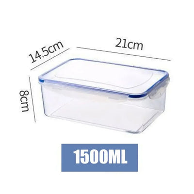 1Pc/4Pcs Refrigerator Storage Box Food Containers Plastic Fresh-Keeping Box with Lid Portable Storage Box Kitchen Organization by Smarsty