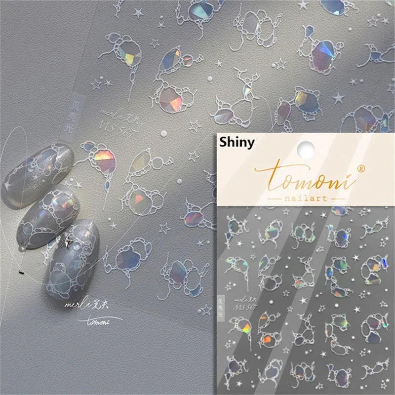 Summer Beach Nail Art Stickers with Ocean Designs - Smarsty