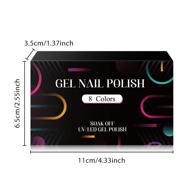 Fluorescent Gel Nail Polish Set for Long-Lasting Manicure - Smarsty