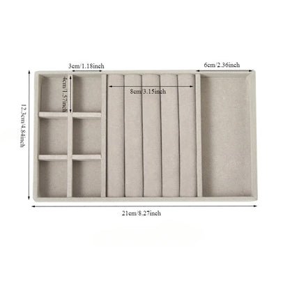 Velvet Jewelry Display Tray for Organized Storage - Smarsty