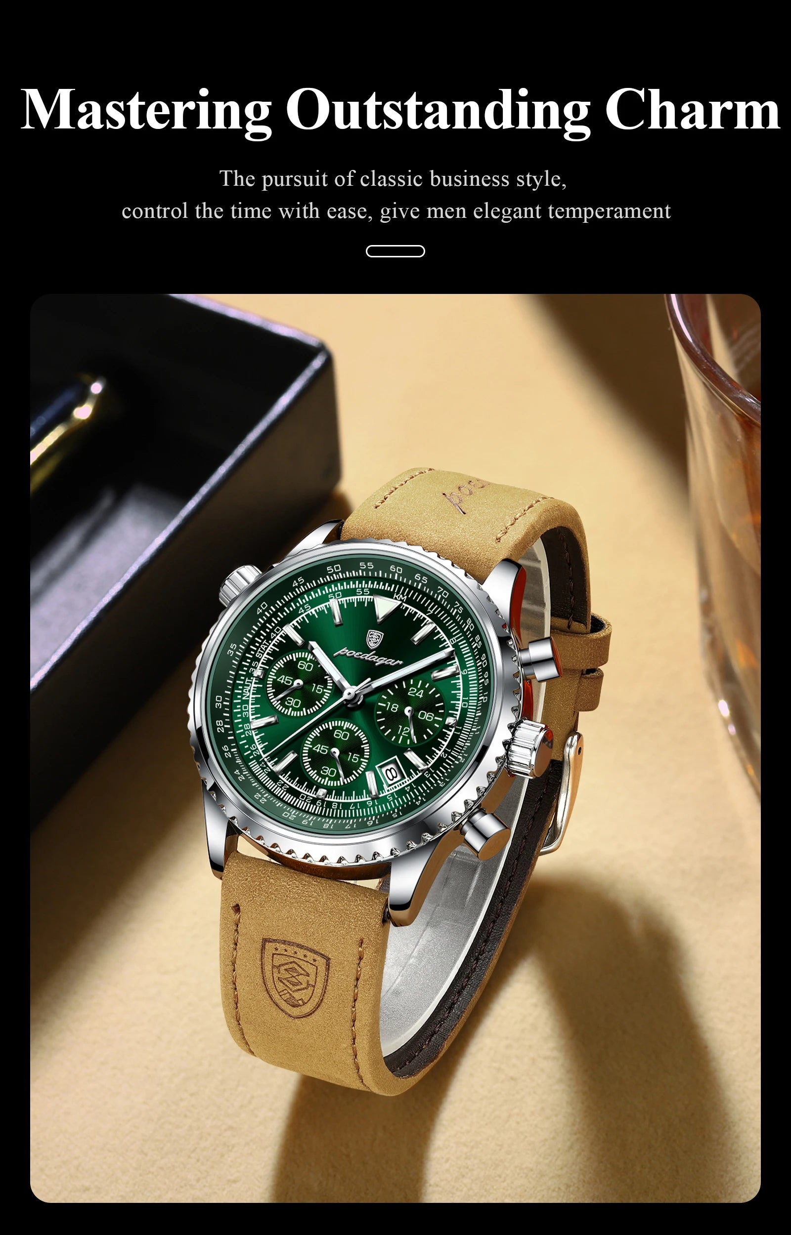 Luxury Waterproof Quartz Chronograph Watch for Men - Smarsty