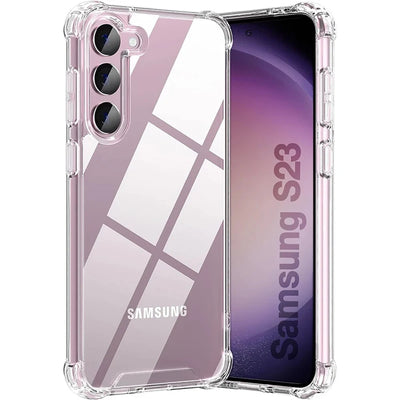 Smarsty Hybrid Shockproof Galaxy Clear Case With Anti Scratch Shield -