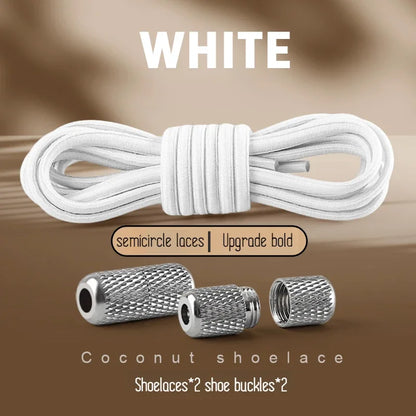 New Elastic Laces Sneakers Tennis Round Shoe laces Without ties Kids Adult No Tie Shoelace Rubber Bands Shoe Accessories - Smarsty