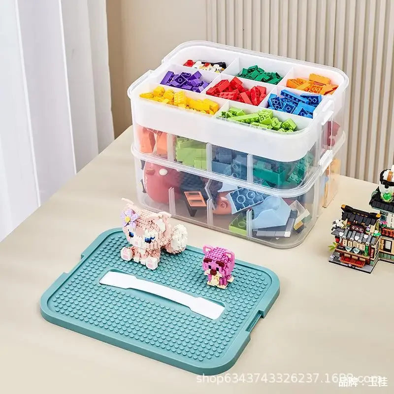 Plastic Lego Storage Box Children Jigsaw Puzzle Building Block Lego Container Classification Part Sort Box Kidroom Toy Organizer