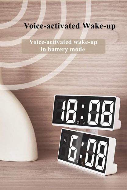 Large Number LED Alarm Clock with Color Nightlight - Smarsty