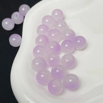 50Pcs 8mm Dual Color Glass Spacer Beads Set For Jewelry - Smarsty