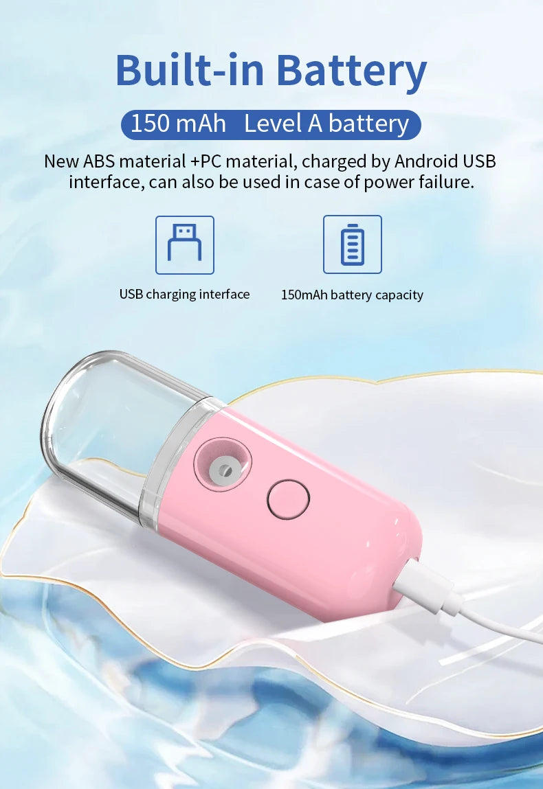 Portable Rechargeable Mini Facial Steamer for Hydration - Smarsty