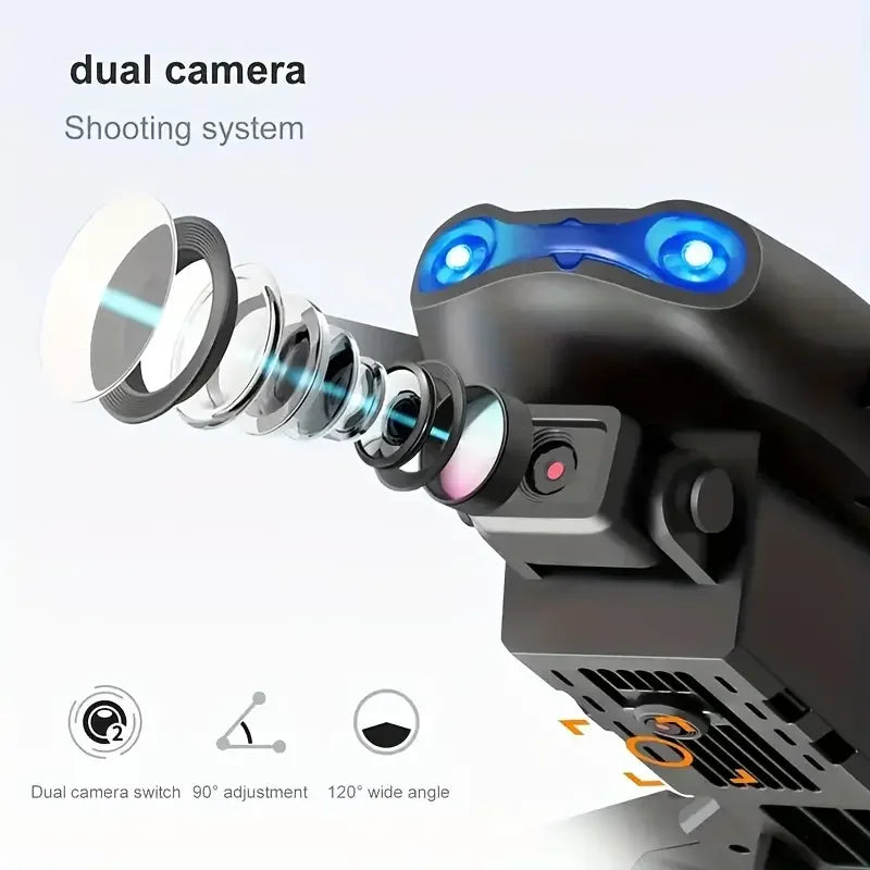 E99 PRO Drone with Flash Professional HD Dual Camera WIFI Obstacle Avoidance RC Helicopters Aerial Photography Quadcopter - Smarsty