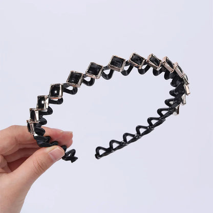 Non Slip Rhinestone Headbands With Secure Wave Grip - Smarsty