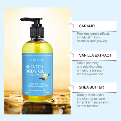 Vanilla Body Massage Oil for Deep Moisturizing and Stress Relief - Smarsty