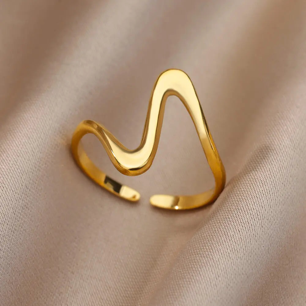 Luxury Gold 316L Stainless Steel Rings for Women - Smarsty