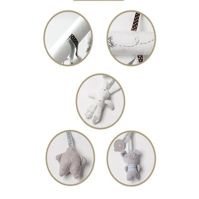2025 New Hanging Bed Rabbit Baby Hand Bell Safety Seat Plush Toy Multifunctional Plush Toy Stroller Mobile Gifts by Smarsty