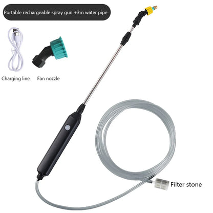 Portable Electric Sprayer with Adjustable Nozzles and Telescopic Handle - Smarsty