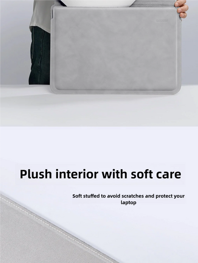 PU Laptop Sleeve 13 To 15 Inch No Zipper CaseGuard - Smarsty