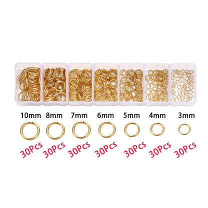 Bulk Jewelry Findings Kit 400Pcs Lobster Clasps Beads - Smarsty