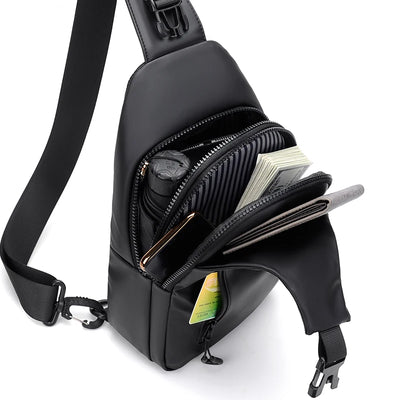 Mens USB Port Chest Bag For Daily Commute And Traveling - Smarsty