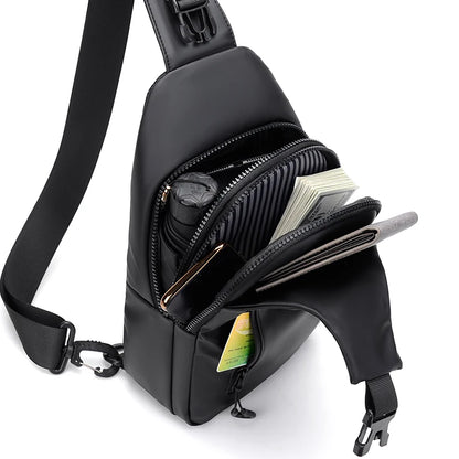 Mens USB Port Chest Bag For Daily Commute And Traveling - Smarsty
