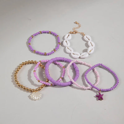 Bohemian Shell Beaded Bracelet Set for Women - Smarsty