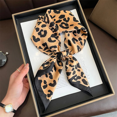 Bohemian Silk Square Scarf for Women Luxury Floral Print - Smarsty