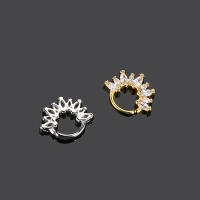 Crystal Waterdrop Tragus Earring Screw Back Stud CZ - Smarsty