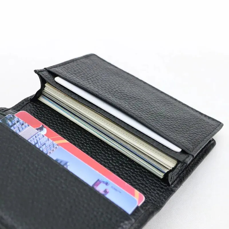 Genuine Leather Business Card Holder Name Card Case Credit Card Wallet for Men & Women