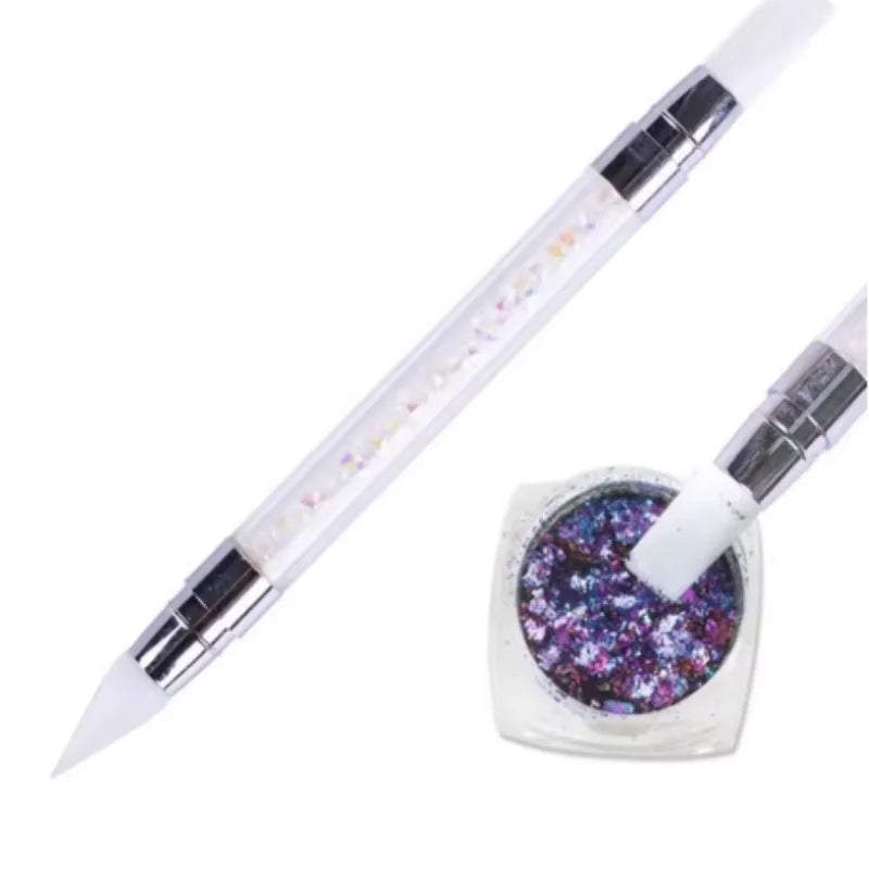 Double Head Silicone Nail Art Pen for Creative Designs - Smarsty