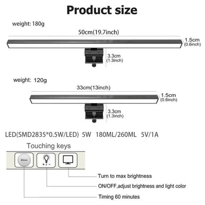LED Eye-Care Desk Lamp with Stepless Dimming Feature - Smarsty