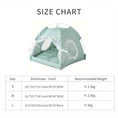Cat and dog nests, summer semi-enclosed houses, cool mats, foldable outdoor pet tents, tent supplies
