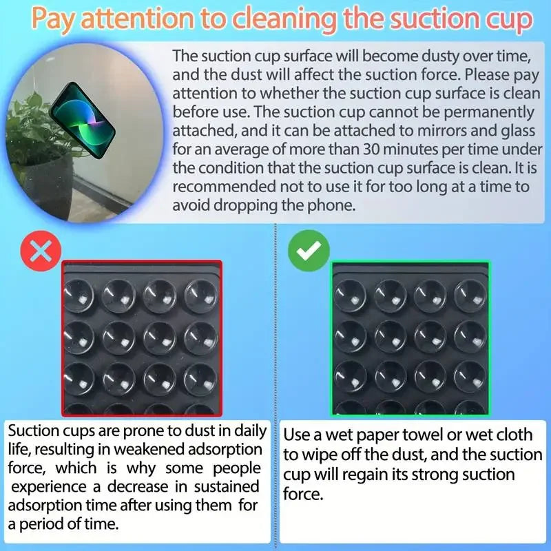 Silicone Suction Phone Holder Wall Mount Anti Slip Stand - Smarsty