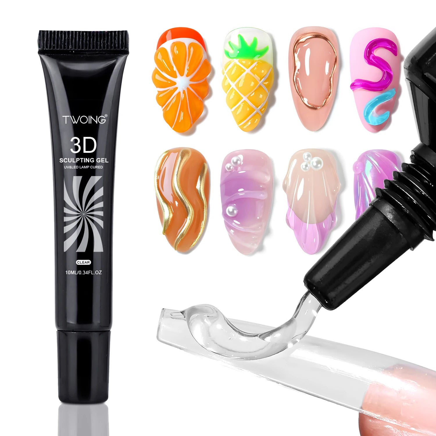 Waterproof 3D Nail Art Gel for DIY Designs - Smarsty