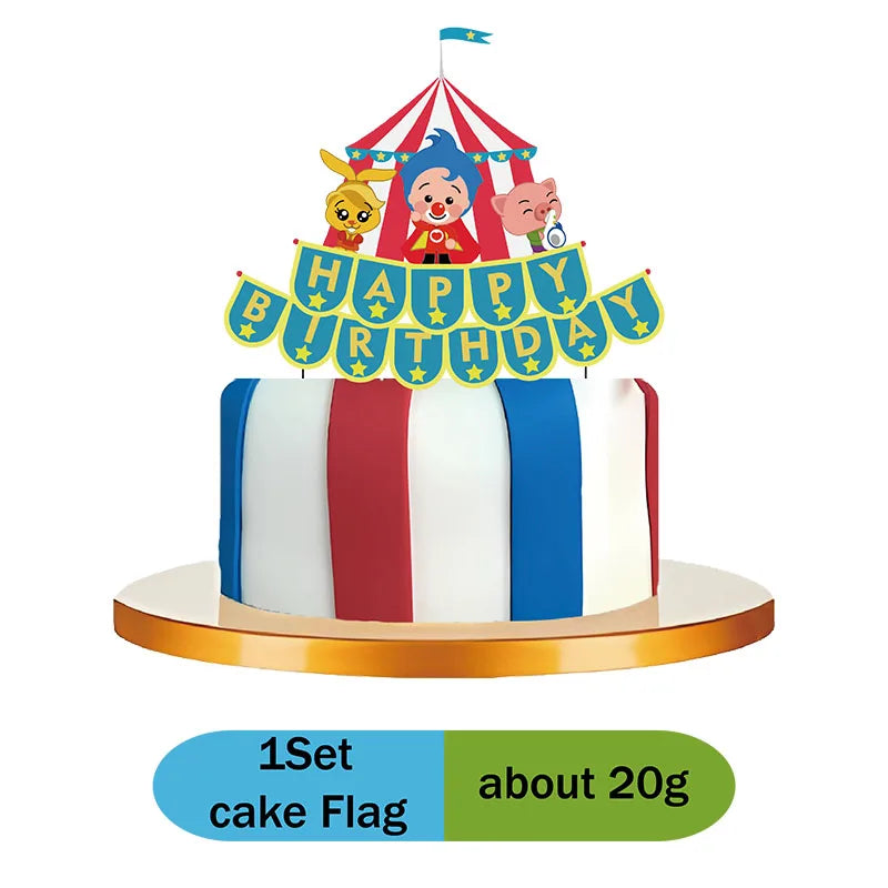 Cartoon Clown Baby Shower Party Supplies Set - Smarsty