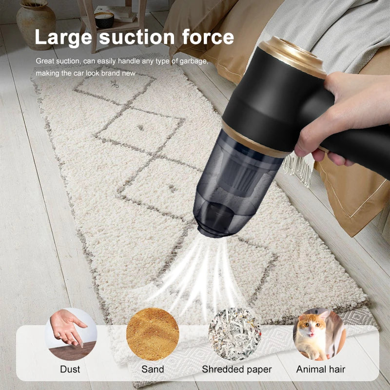 Wireless Car Vacuum Cleaner for Cleaning Bedroom Carpets Portable High Power Function Home Appliance Cleaning Machine - Smarsty