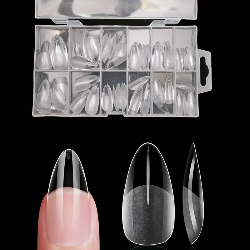 120Pcs Full Cover French Press On Nail Tips - Smarsty