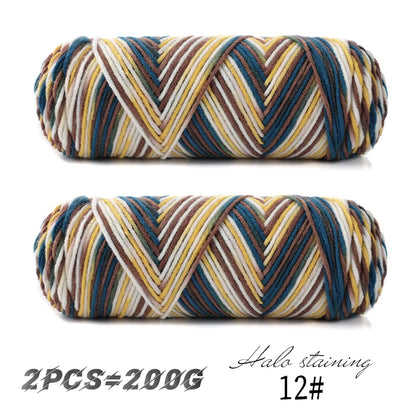 Colorful Dyed Milk Cotton Yarn for Handmade Projects - Smarsty