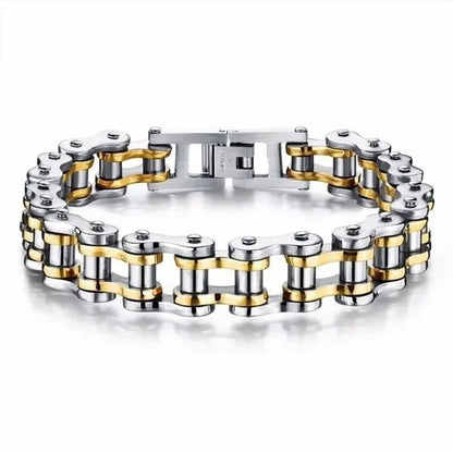 Stainless Steel Biker Chain Bracelet for Men Durable Fashion Jewelry - Smarsty